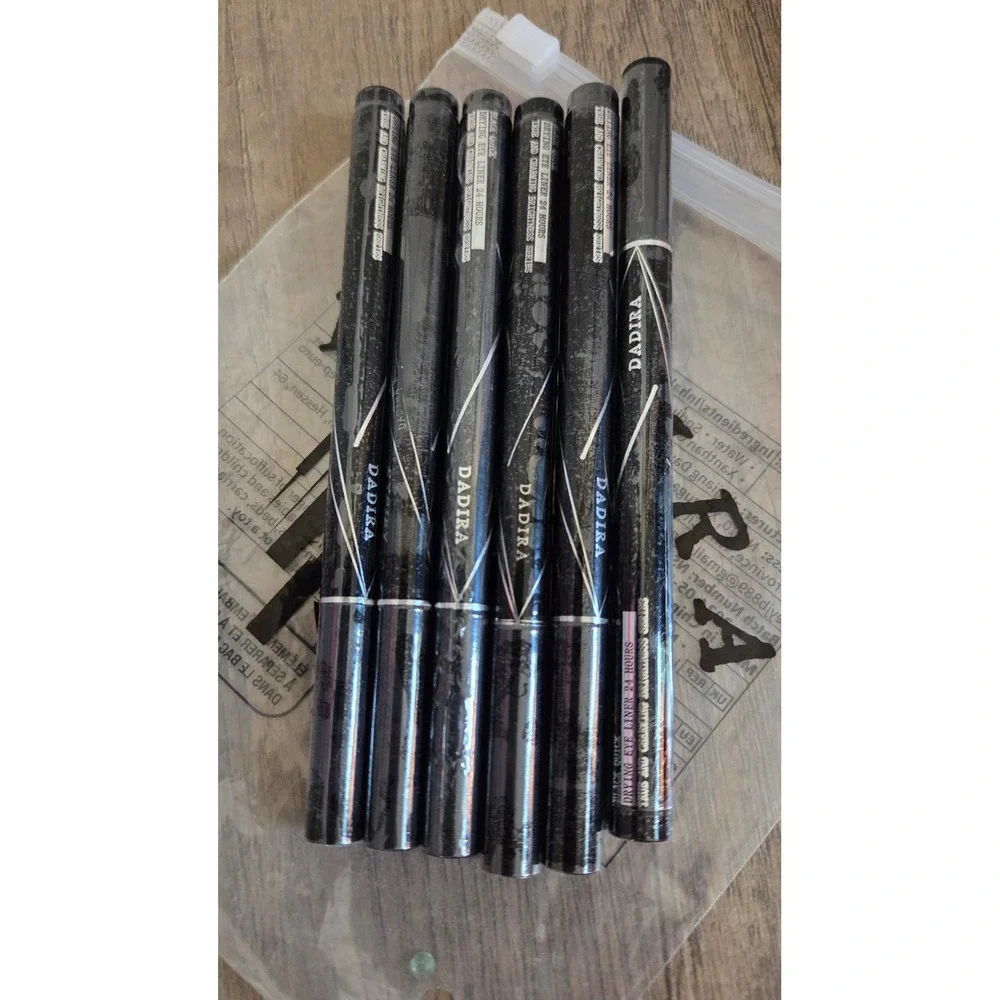 Dadira Black Quick Drying Eye Liner 24 Hours True and Charming Series 6 Pack Lot